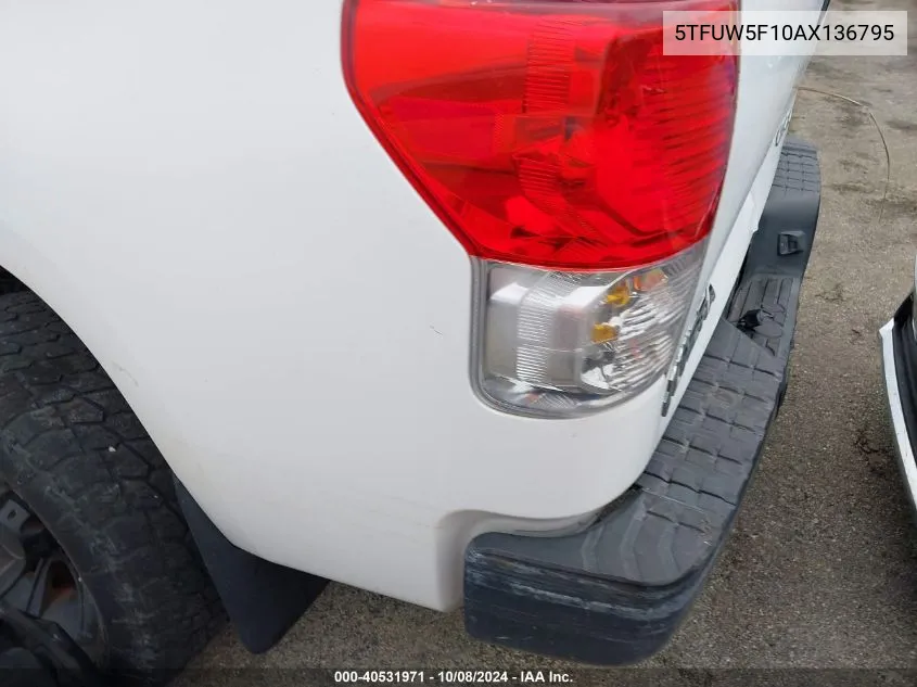 5TFUW5F10AX136795 2010 Toyota Tundra Grade 5.7L V8