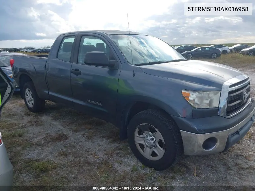 5TFRM5F10AX016958 2010 Toyota Tundra Grade 4.6L V8