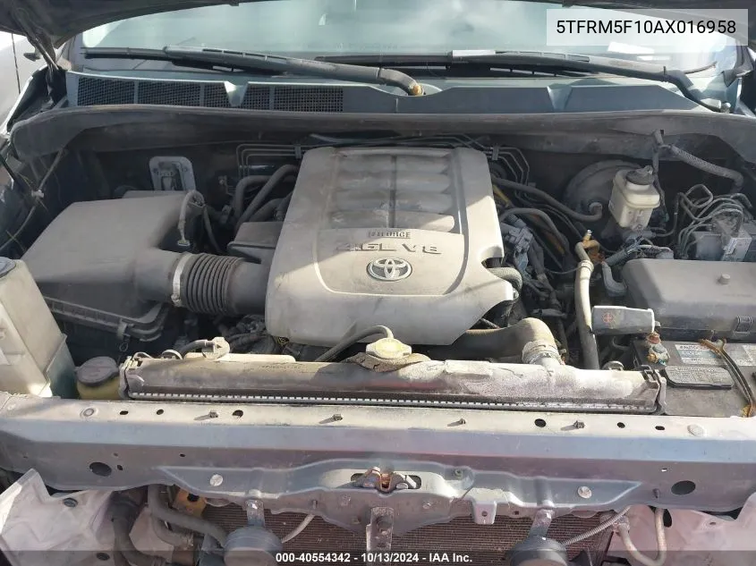 5TFRM5F10AX016958 2010 Toyota Tundra Grade 4.6L V8