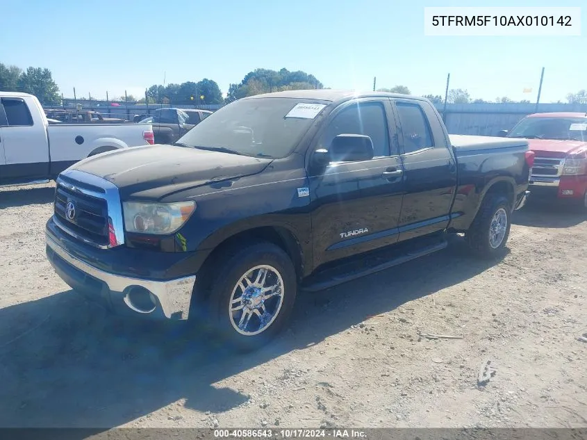 5TFRM5F10AX010142 2010 Toyota Tundra Grade 4.6L V8