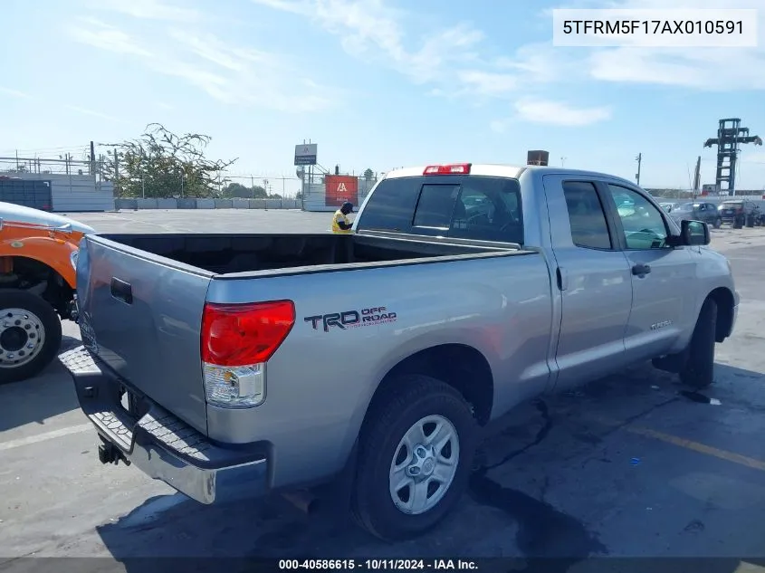 2010 Toyota Tundra Grade 4.6L V8 VIN: 5TFRM5F17AX010591 Lot: 40586615