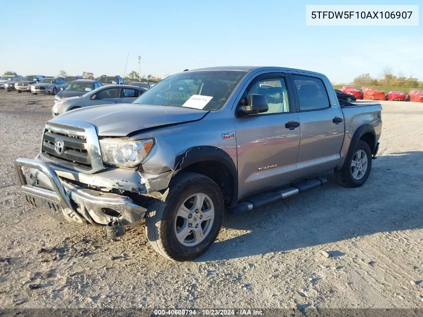 2010 Toyota Tundra Grade 5.7L V8 VIN: 5TFDW5F10AX106907 Lot: 40600794