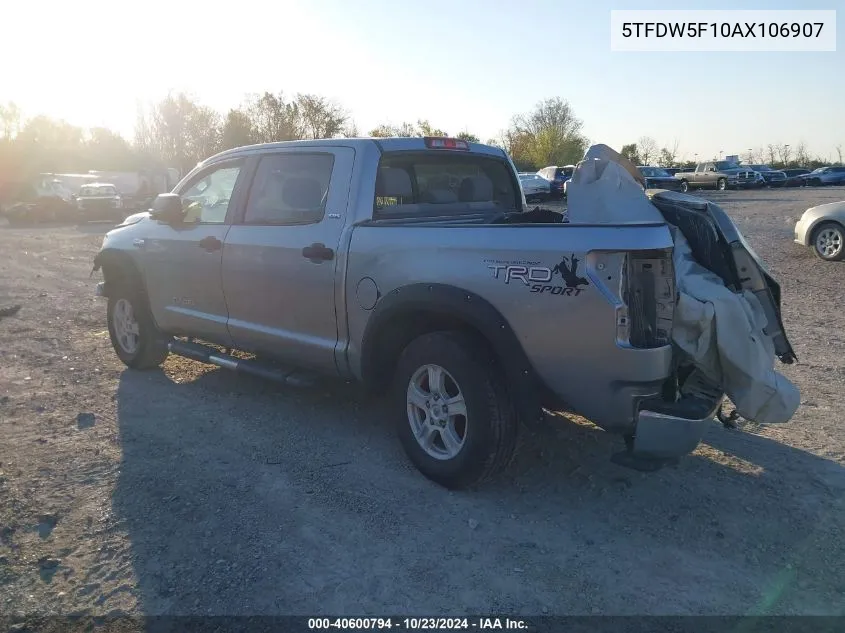 2010 Toyota Tundra Grade 5.7L V8 VIN: 5TFDW5F10AX106907 Lot: 40600794