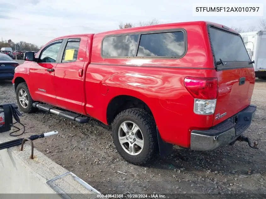 2010 Toyota Tundra Grade 4.6L V8 VIN: 5TFUM5F12AX010797 Lot: 40642358