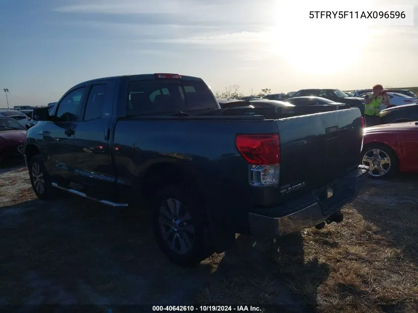 5TFRY5F11AX096596 2010 Toyota Tundra Grade 5.7L V8