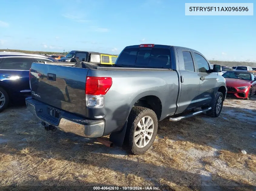 2010 Toyota Tundra Grade 5.7L V8 VIN: 5TFRY5F11AX096596 Lot: 40642610