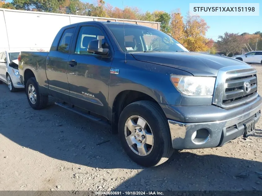 2010 Toyota Tundra Grade 5.7L V8 VIN: 5TFUY5F1XAX151198 Lot: 40650691