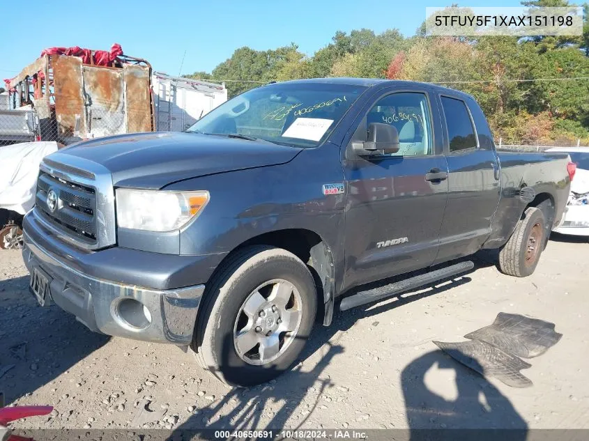 2010 Toyota Tundra Grade 5.7L V8 VIN: 5TFUY5F1XAX151198 Lot: 40650691