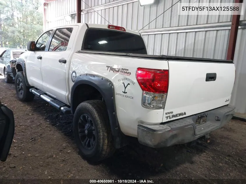 2010 Toyota Tundra Grade 5.7L V8 VIN: 5TFDY5F13AX125588 Lot: 40650981