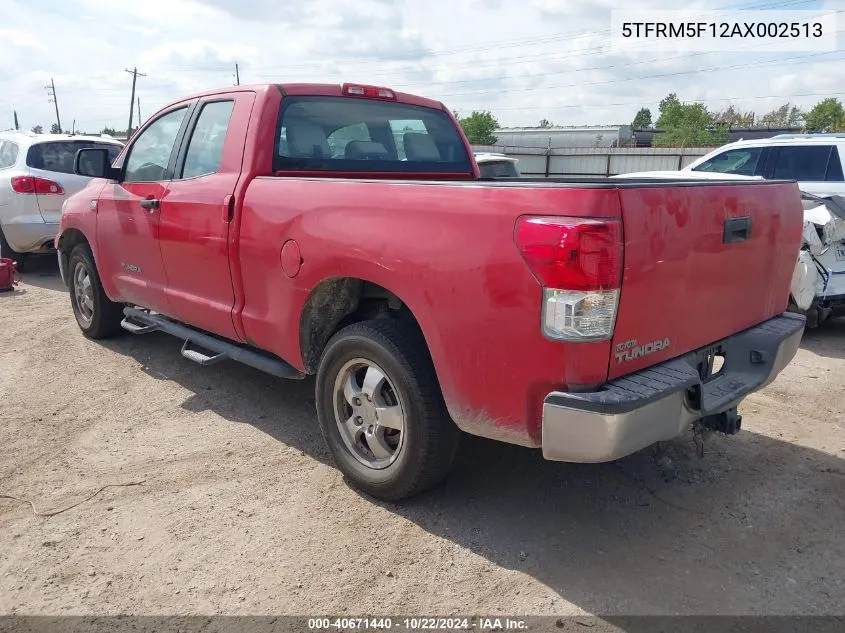 2010 Toyota Tundra Grade 4.6L V8 VIN: 5TFRM5F12AX002513 Lot: 40671440