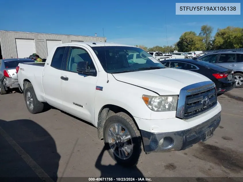 5TFUY5F19AX106138 2010 Toyota Tundra Grade 5.7L V8