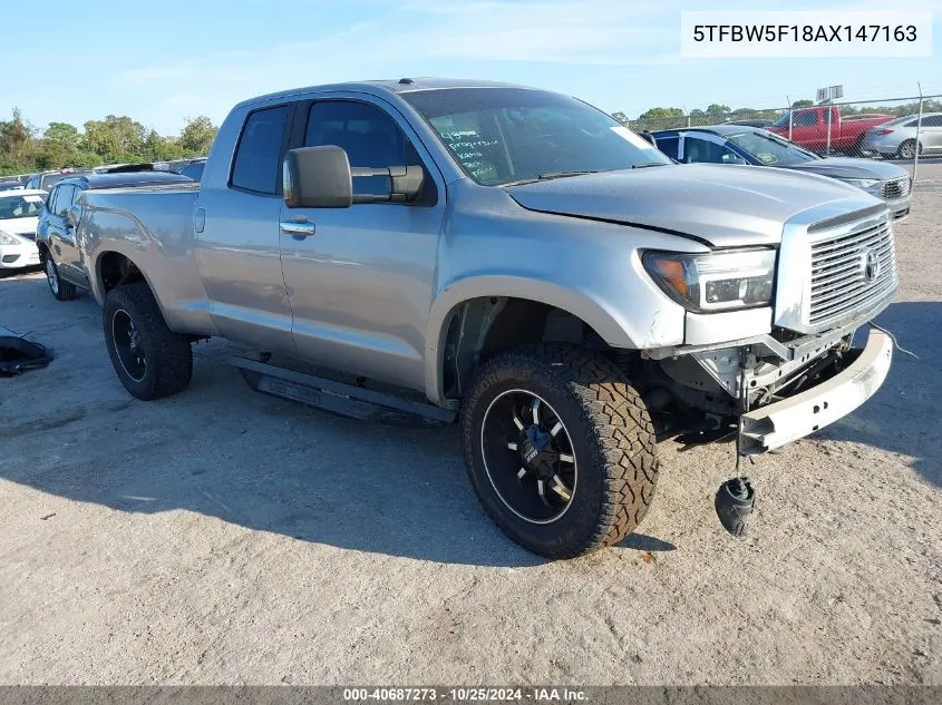 2010 Toyota Tundra Limited 5.7L V8 VIN: 5TFBW5F18AX147163 Lot: 40687273