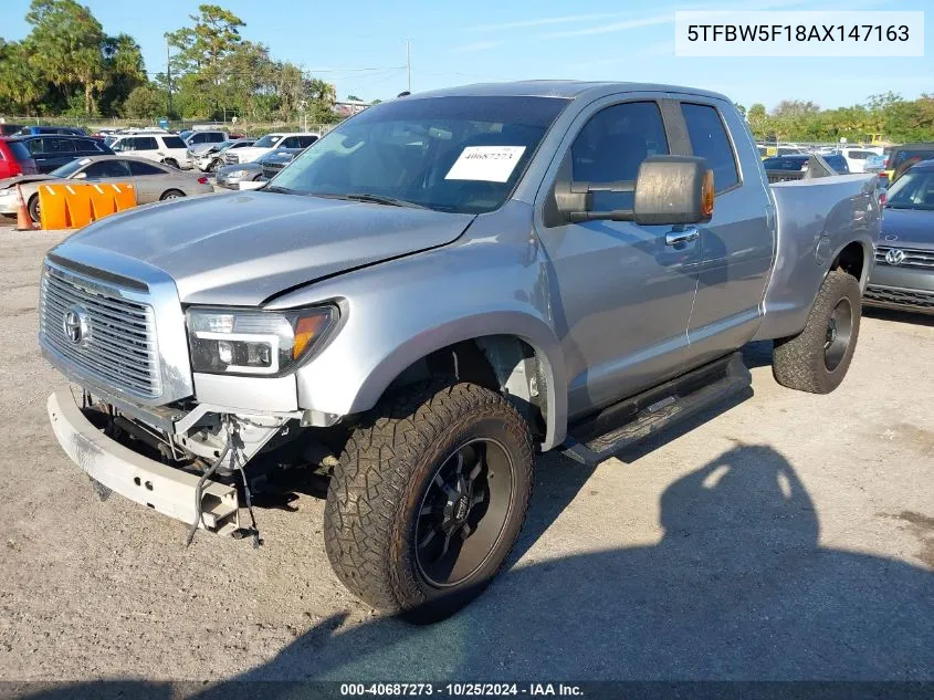 2010 Toyota Tundra Limited 5.7L V8 VIN: 5TFBW5F18AX147163 Lot: 40687273