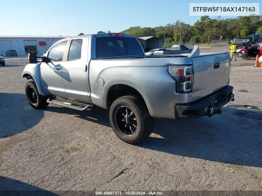 2010 Toyota Tundra Limited 5.7L V8 VIN: 5TFBW5F18AX147163 Lot: 40687273