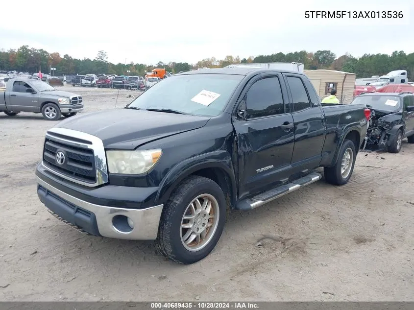 2010 Toyota Tundra Grade 4.6L V8 VIN: 5TFRM5F13AX013536 Lot: 40689435