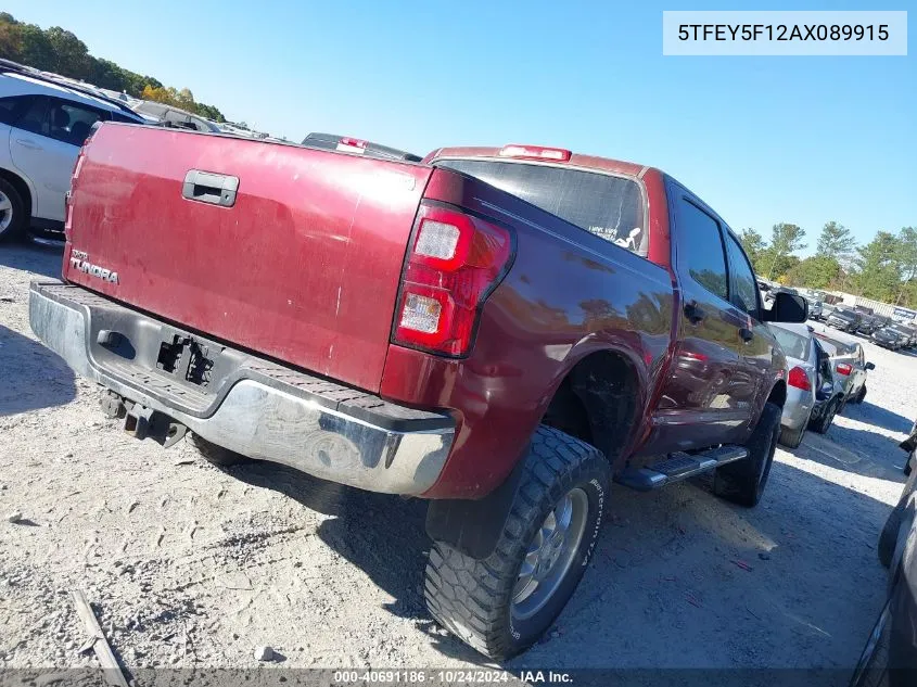 2010 Toyota Tundra Grade 5.7L V8 VIN: 5TFEY5F12AX089915 Lot: 40691186