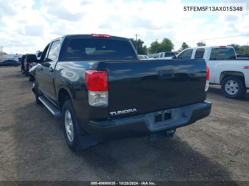 2010 Toyota Tundra Grade 4.6L V8 VIN: 5TFEM5F13AX015348 Lot: 40695035