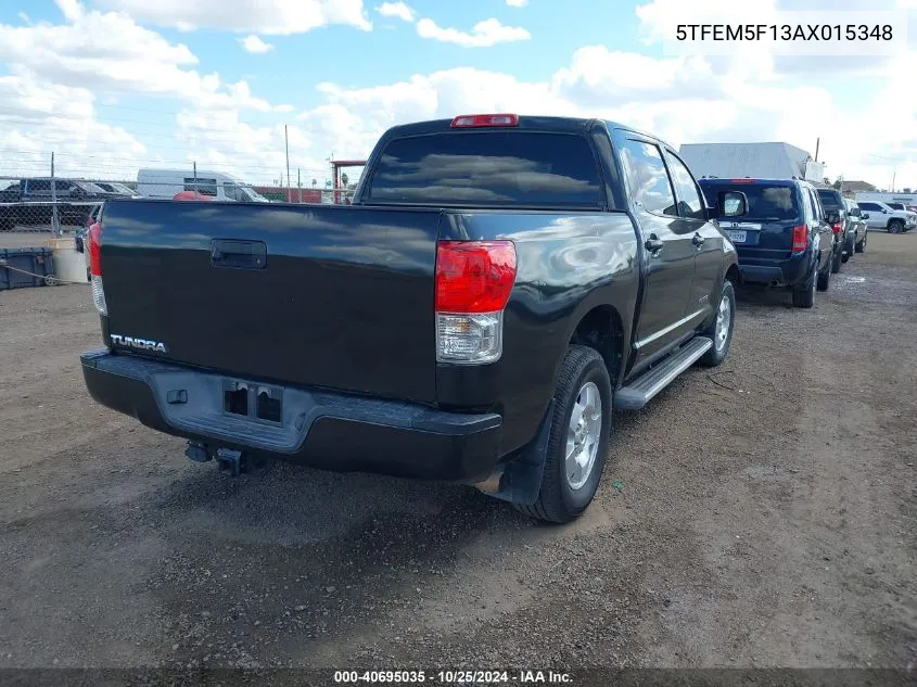 2010 Toyota Tundra Grade 4.6L V8 VIN: 5TFEM5F13AX015348 Lot: 40695035