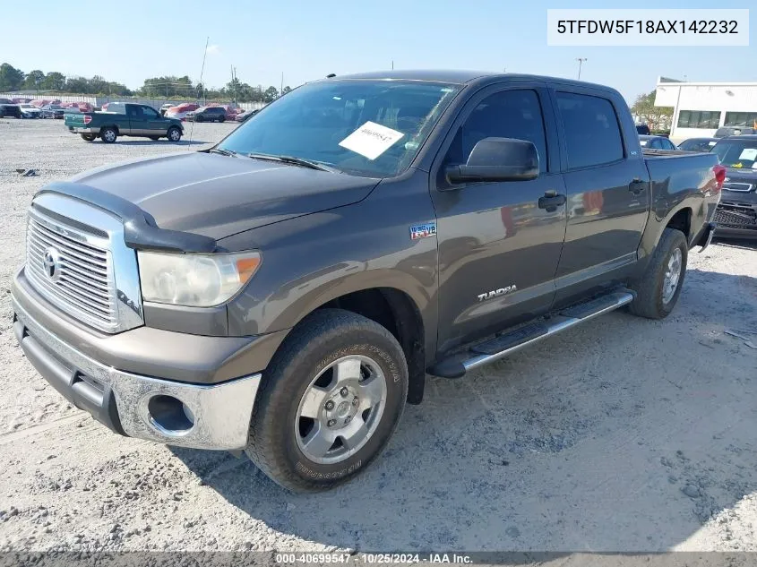 2010 Toyota Tundra Grade 5.7L V8 VIN: 5TFDW5F18AX142232 Lot: 40699547