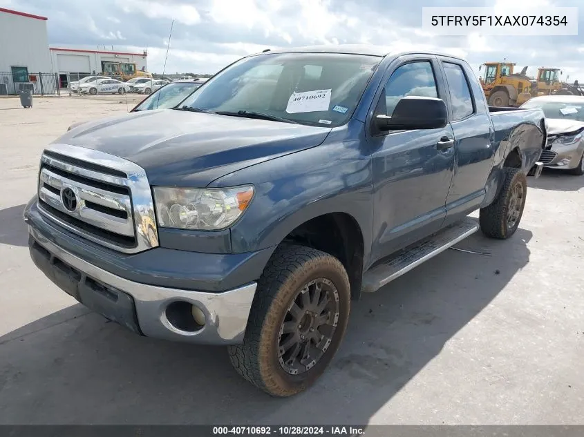 2010 Toyota Tundra Grade 5.7L V8 VIN: 5TFRY5F1XAX074354 Lot: 40710692