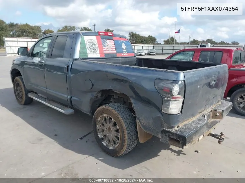 2010 Toyota Tundra Grade 5.7L V8 VIN: 5TFRY5F1XAX074354 Lot: 40710692