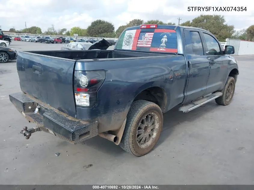 2010 Toyota Tundra Grade 5.7L V8 VIN: 5TFRY5F1XAX074354 Lot: 40710692