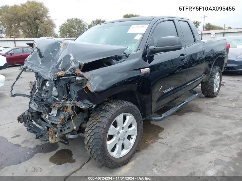 2010 Toyota Tundra Grade 5.7L V8 VIN: 5TFRY5F10AX095455 Lot: 40724294