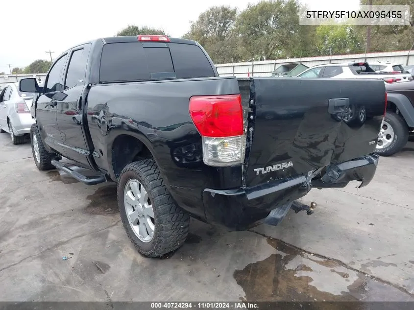 2010 Toyota Tundra Grade 5.7L V8 VIN: 5TFRY5F10AX095455 Lot: 40724294