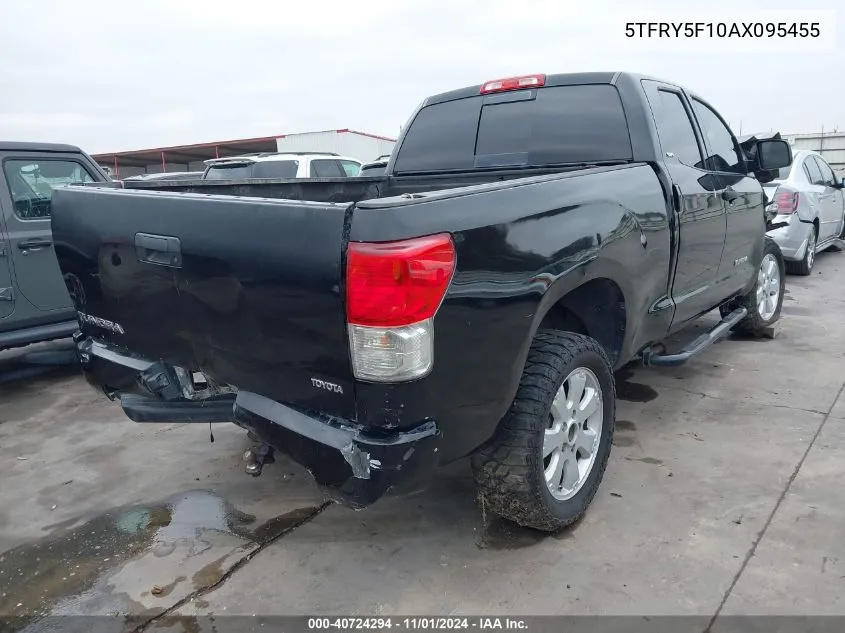 2010 Toyota Tundra Grade 5.7L V8 VIN: 5TFRY5F10AX095455 Lot: 40724294