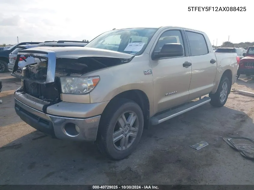 2010 Toyota Tundra Grade 5.7L V8 VIN: 5TFEY5F12AX088425 Lot: 40729025