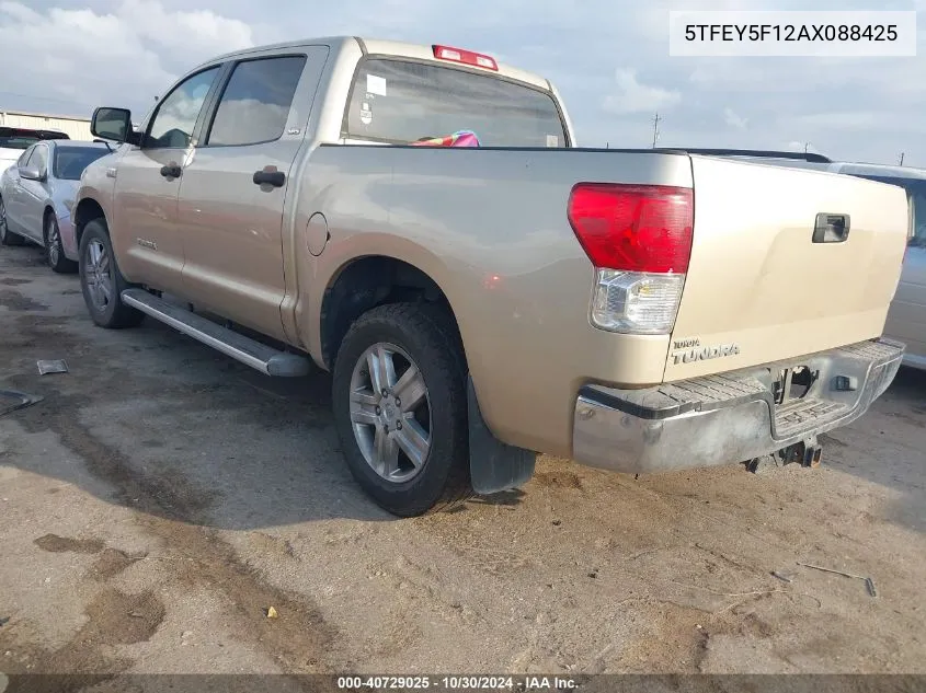 2010 Toyota Tundra Grade 5.7L V8 VIN: 5TFEY5F12AX088425 Lot: 40729025