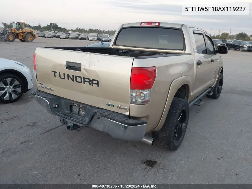 5TFHW5F18AX119227 2010 Toyota Tundra Limited 5.7L V8