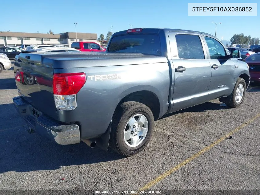 5TFEY5F10AX086852 2010 Toyota Tundra Crewmax Sr5