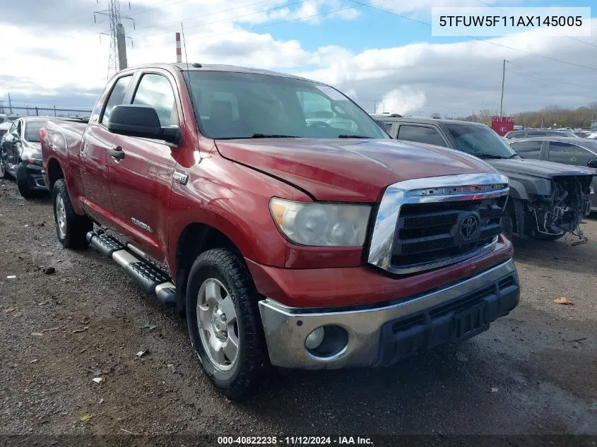 2010 Toyota Tundra Grade 5.7L V8 VIN: 5TFUW5F11AX145005 Lot: 40822235