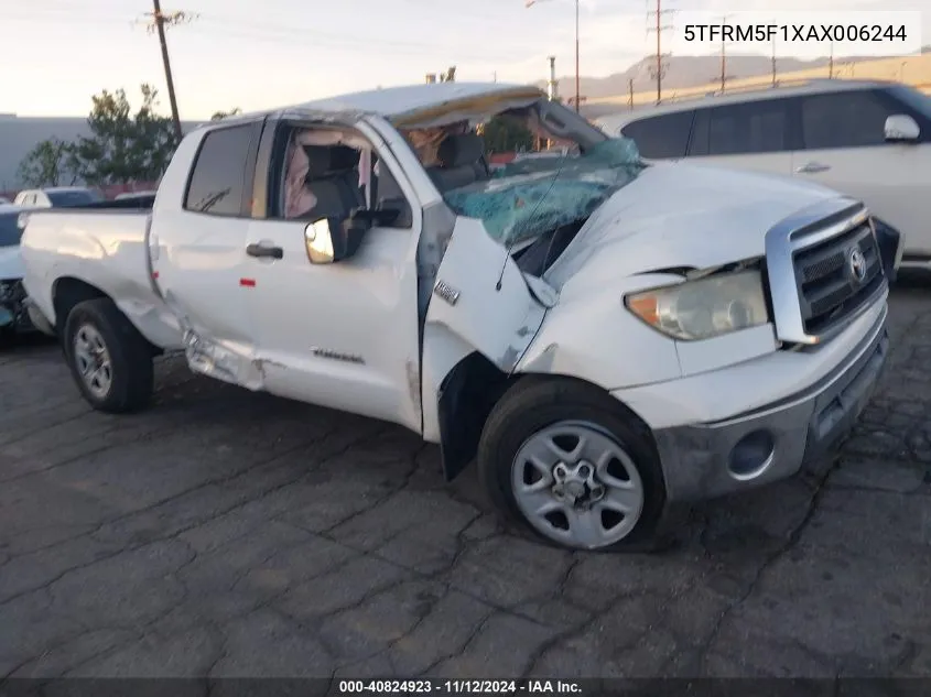 2010 Toyota Tundra Grade 4.6L V8 VIN: 5TFRM5F1XAX006244 Lot: 40824923