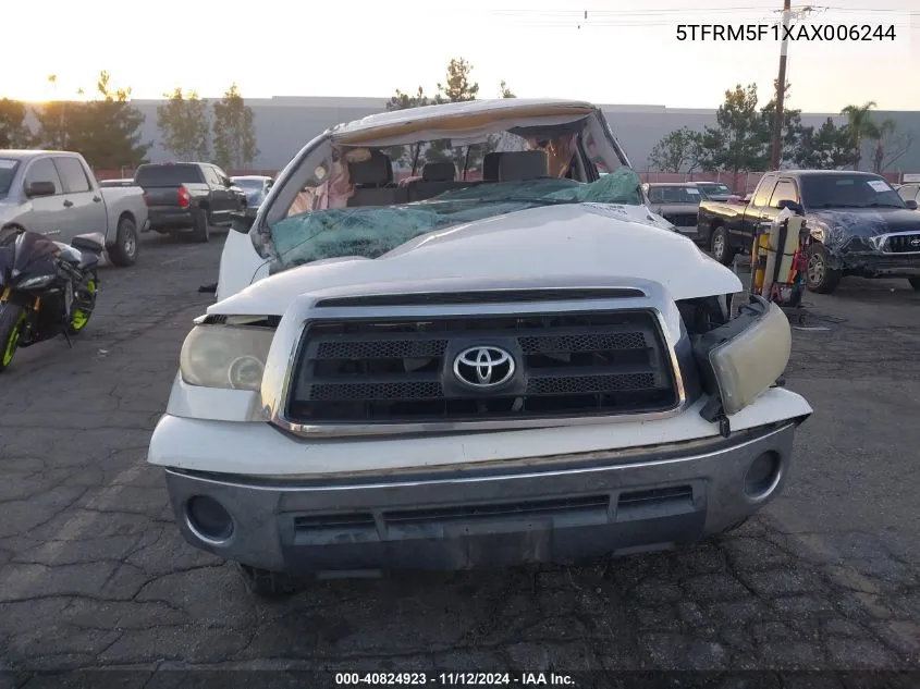 2010 Toyota Tundra Grade 4.6L V8 VIN: 5TFRM5F1XAX006244 Lot: 40824923