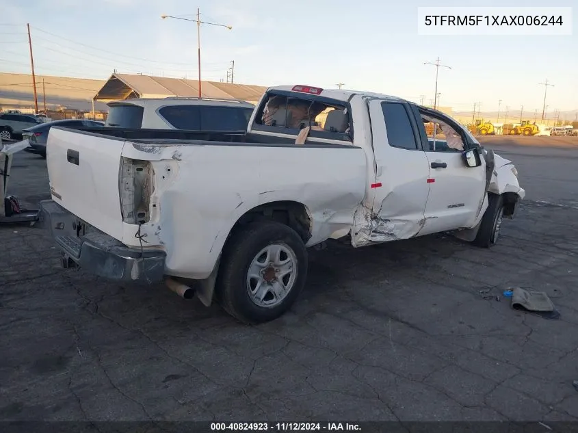 2010 Toyota Tundra Grade 4.6L V8 VIN: 5TFRM5F1XAX006244 Lot: 40824923