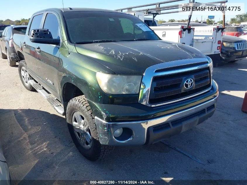 2010 Toyota Tundra Grade 4.6L V8 VIN: 5TFEM5F16AX014775 Lot: 40827280