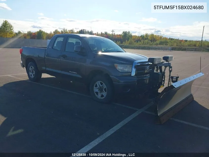 2011 Toyota Tundra Double Cab Sr5 VIN: 5TFUM5F15BX024680 Lot: 12125838