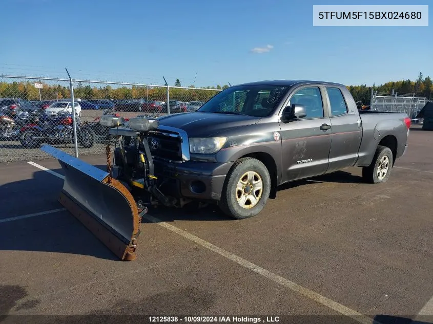 2011 Toyota Tundra Double Cab Sr5 VIN: 5TFUM5F15BX024680 Lot: 12125838