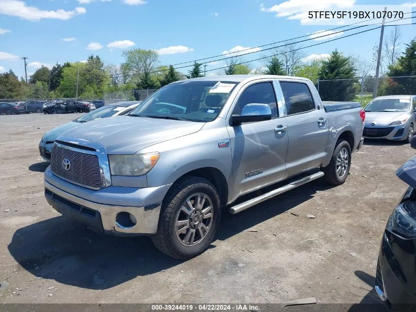 2011 Toyota Tundra Grade 5.7L V8 VIN: 5TFEY5F19BX107070 Lot: 39244019