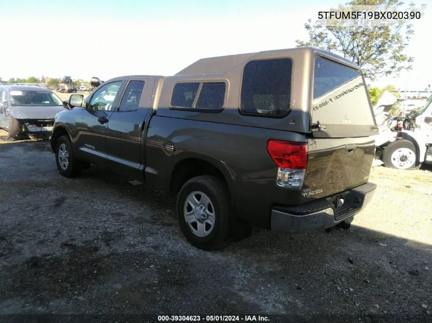 2011 Toyota Tundra Grade 4.6L V8 VIN: 5TFUM5F19BX020390 Lot: 39304623