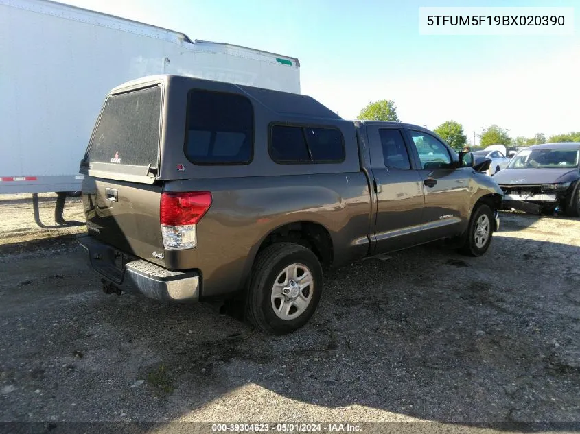 2011 Toyota Tundra Grade 4.6L V8 VIN: 5TFUM5F19BX020390 Lot: 39304623