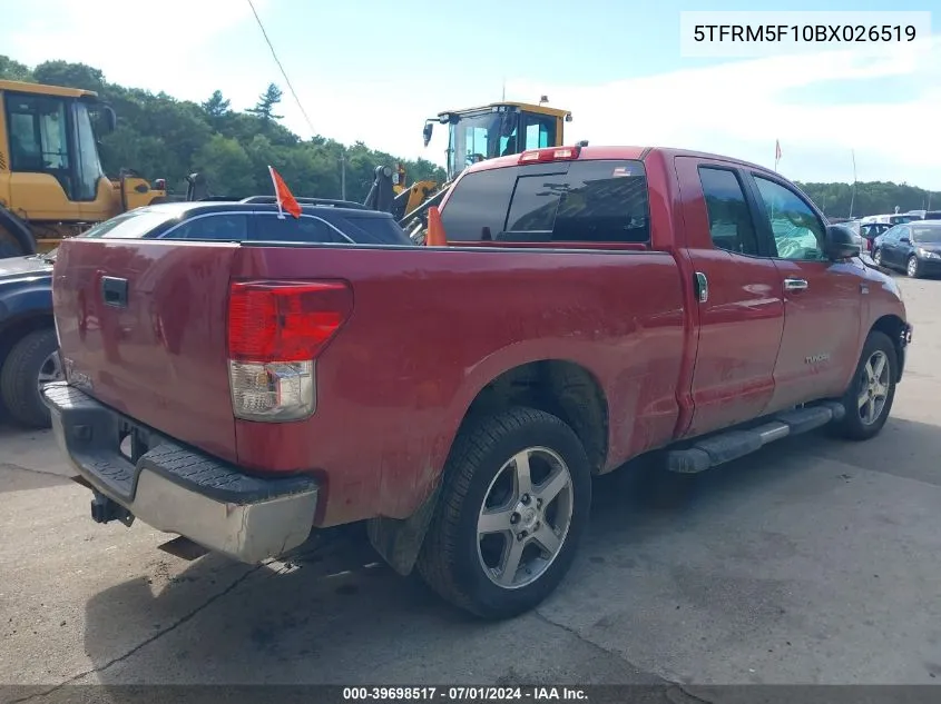 5TFRM5F10BX026519 2011 Toyota Tundra Grade 4.6L V8