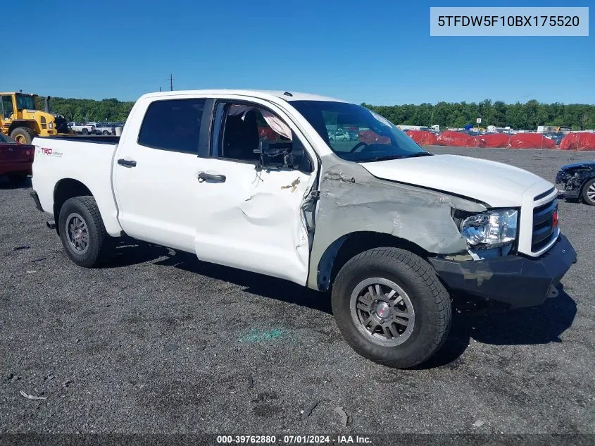 2011 Toyota Tundra Grade 5.7L V8 VIN: 5TFDW5F10BX175520 Lot: 39762880