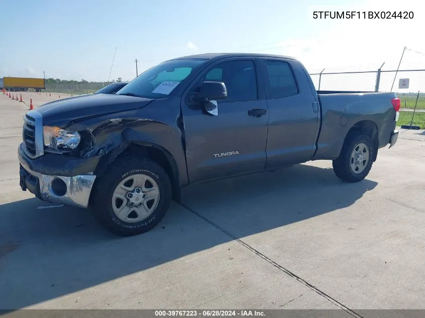 5TFUM5F11BX024420 2011 Toyota Tundra Grade 4.6L V8