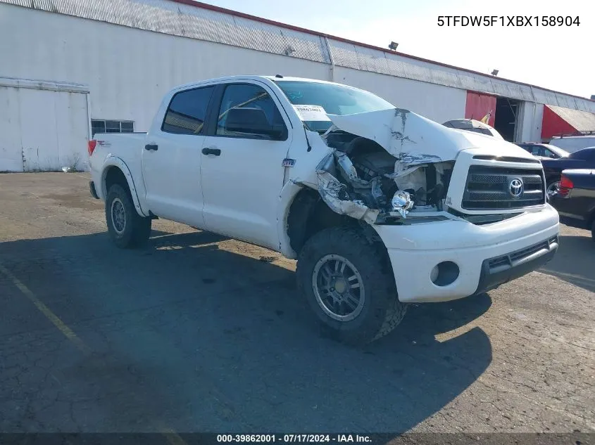 2011 Toyota Tundra Grade 5.7L V8 VIN: 5TFDW5F1XBX158904 Lot: 39862001