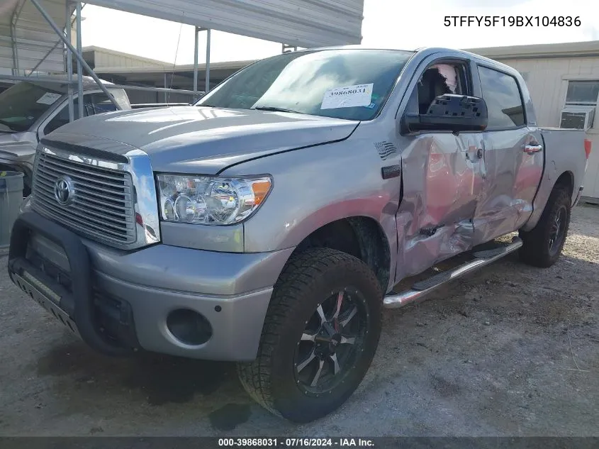 5TFFY5F19BX104836 2011 Toyota Tundra Limited 5.7L V8