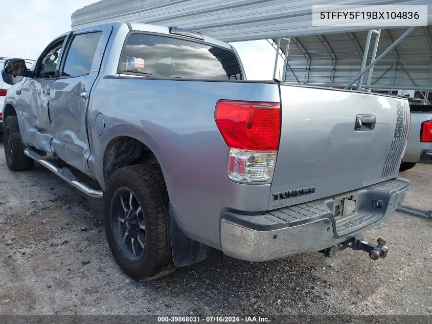 2011 Toyota Tundra Limited 5.7L V8 VIN: 5TFFY5F19BX104836 Lot: 39868031