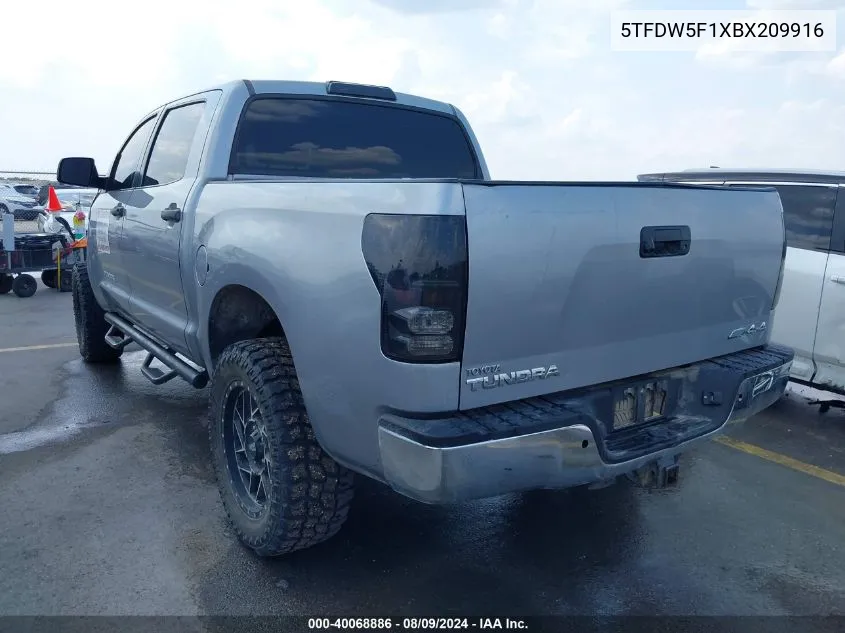 5TFDW5F1XBX209916 2011 Toyota Tundra Grade 5.7L V8